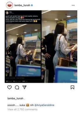 Kamis (8/4/2021) netizen dibuat heboh oleh postingan akun @lambe_turah yang menampilkan Anya sedang berbelanja dengan seorang laki-laki misterius. Mereka tampak kompak dan romantis di salah satu minimarket di bilangan Jakarta Utara. 