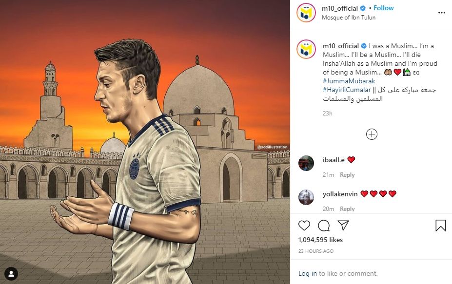 Mesut Ozil antusias sambut Ramadan. (Instagram/m10_official)