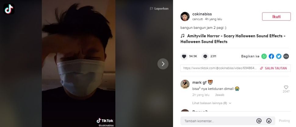 Viral Pria Ketiduran di Mall Sampai Tutup. (TikTok/@cancutt)