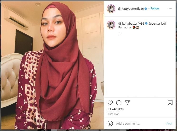 Deretan Artis Mualaf Pertama Puasa Ramadan 2021 (instagram.com/dj_kattybutterfly36)