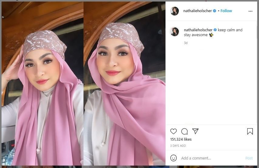 Deretan Artis Mualaf Pertama Puasa Ramadan 2021 (instagram.com/nathalieholscher)