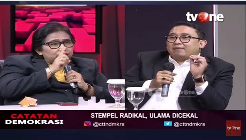 Debat panas Fadli Zon dan Irma Chaniago (YouTube).