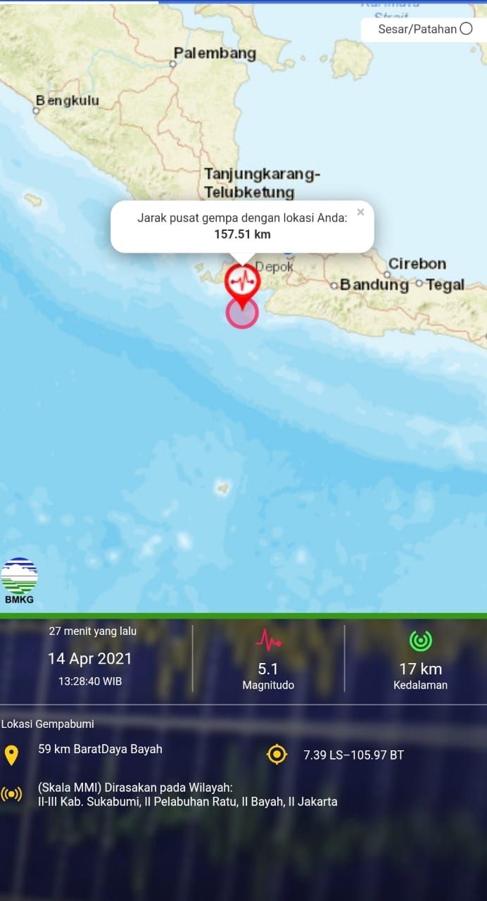 Gempa Banten 5 1 Sr Terasa Kuat Tapi Tidak Timbulkan Tsunami Suara Banten
