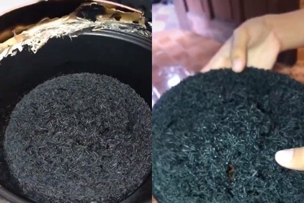 Viral Masak Nasi Pakai Rice Cooker Rusak. (TikTok/@awwxyz_)