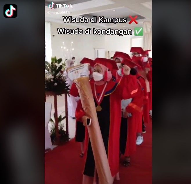 Tamu pakai toga di pesta nikahan (tiktok)