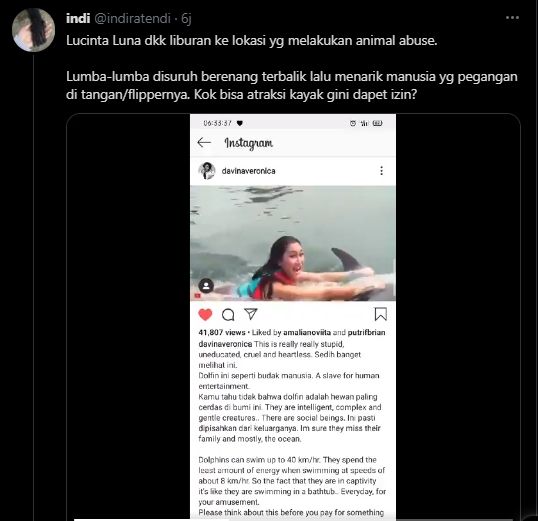 Aksi Lucinta Luna dikecam Susi Pudjiastuti. (Twitter)