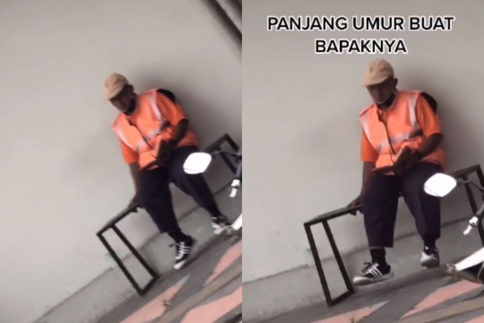 Tukang parkir baca al-quran. (Tiktok/@cupang_hahahadi)