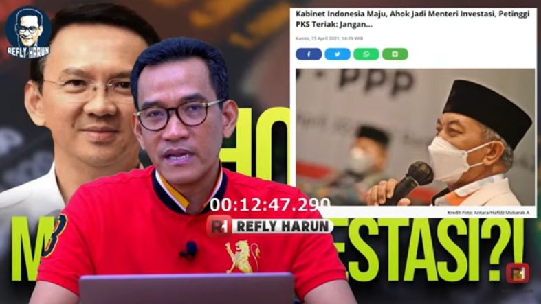 Refly Harun soal Ahok dinilai cocok jadi menteri (YouTube).