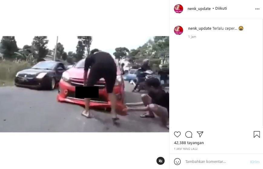 Viral mobil terlalu ceper sulit jalan sampai bikin kemacetan (Instagram/nenk_update).