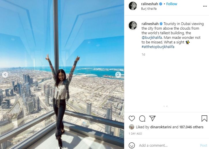 Mewahnya Bikin Takjub! Intip 5 Potret Liburan Raline Shah di Dubai. (Instagram/@ralineshah)