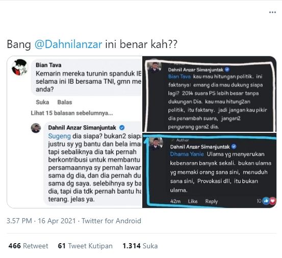 Dahnil Azhar dikritik warganet (Twitter).