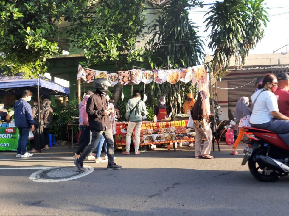 Sejak sehabis waktu shalat Ashar, pengunjung sudah mulai berdatangan di Kampoeng Ramadhan Jogokariyan, Sabtu (17/4/2021). (Suarajogja/Arendya)