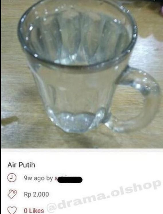 Jual air putih (instagram/dramaolshop)