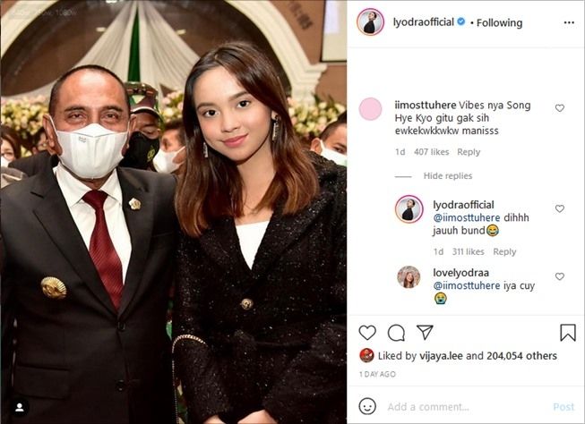 Lyodra Ginting dipuji secantik Song Hye Kyo. (Instagram/@lyodraofficial)