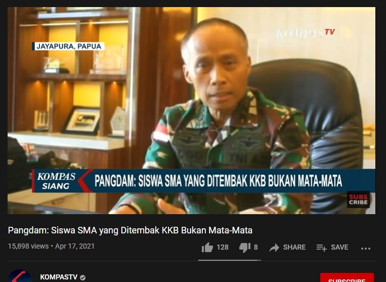 Fakta siswa SMA di Papua ditembak mati anggota TNI/Polri (Turnbackhoax.id)