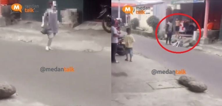 Anak silver menangis di jalan diduga karena dipaksa ngamen ayah (Instagram/medantalk).