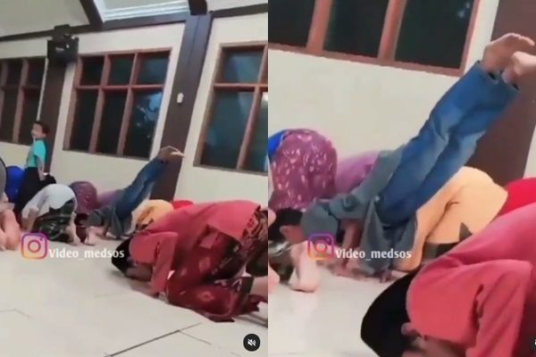 Viral Bocil Freestyle Saat Sujud Sholat. (Instagram/@video/medsos)