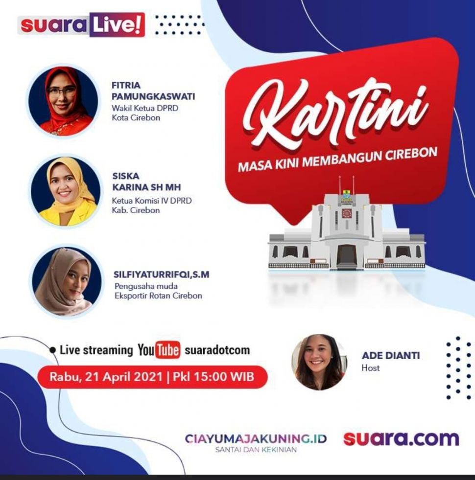 Diskusi daring bersama 3 Kartini dari Cirebon.