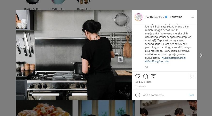 Unggahan Chef Renatta [Instagram/renattamoeloek]