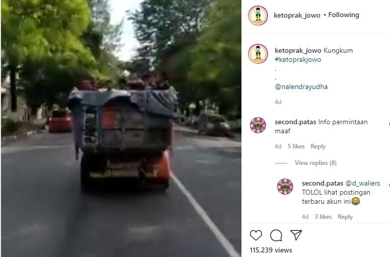 Kolam renang bak belakang truk. (Instagram/@ketoprak_jowo)