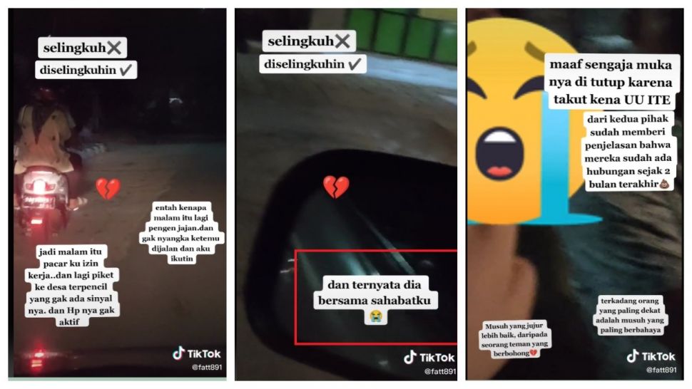 Wanita ini Pergoki Pacar Ditikung Sahabat (TikTok/Fatt891)