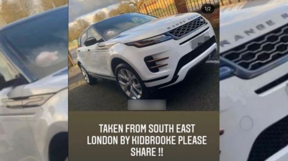 Mobil Range Rover dicuri. (Instagram)
