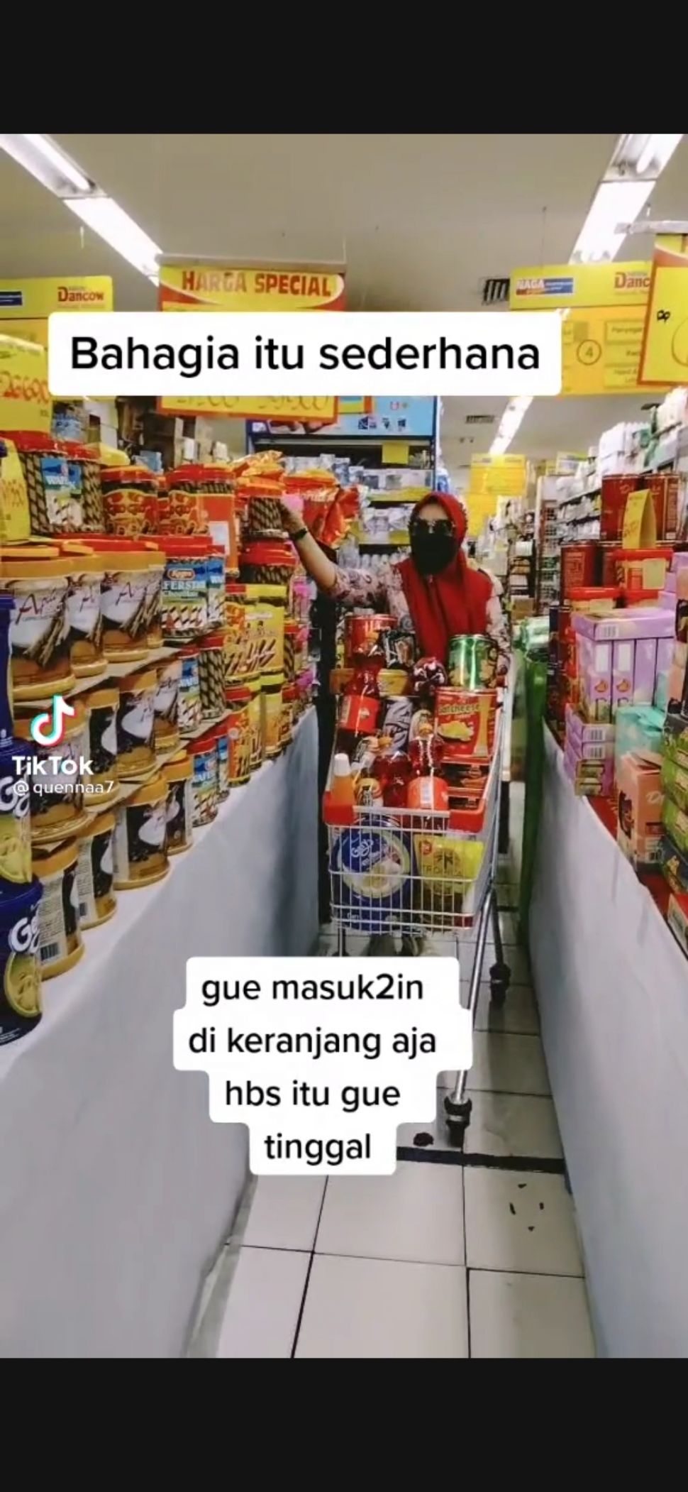 Aksi Halu Ibu Borong Belanjaan di Swalayan, (TikTok)