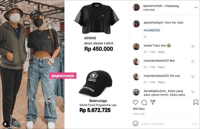 Keren Dipakai Agnez Mo, Outfit Ini Dinilai Tak Cocok Dicoba Orang Biasa. (Instagram/@agnezmostyle)