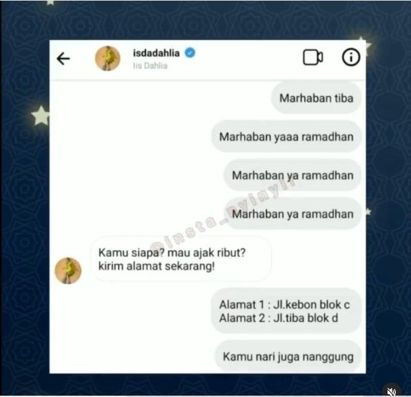 Viral percakapan Iis Dahlia dengan haters. Asli atau palsu? [Instagram]