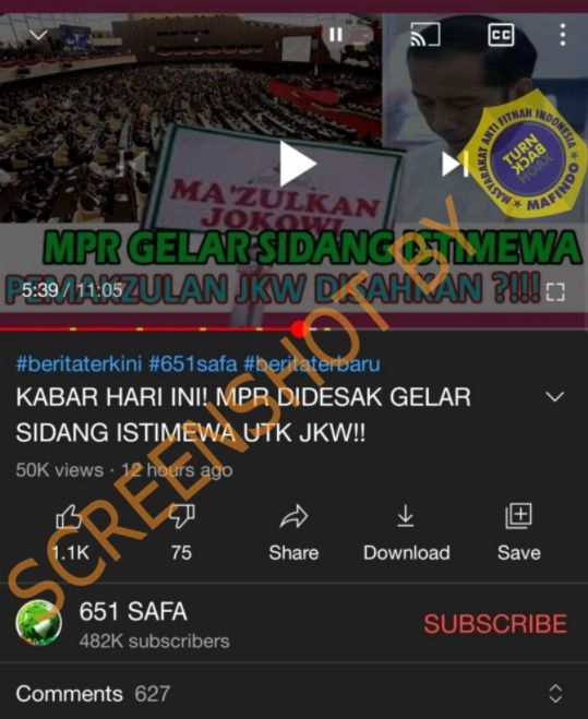 Cek Fakta MPR gelar sidang istimewa sahkan pemakzulan Jokowi