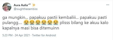 Curhat anak kru KRI Nanggala-402 (Twitter)