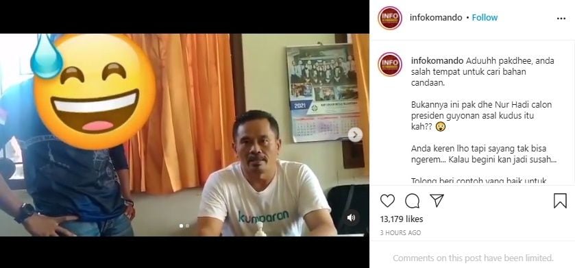 Heboh Capres Fiktif Nurhadi Tulis Komentar Cabul Soal KRI Nanggala 402. (Instagram/@infokomando)