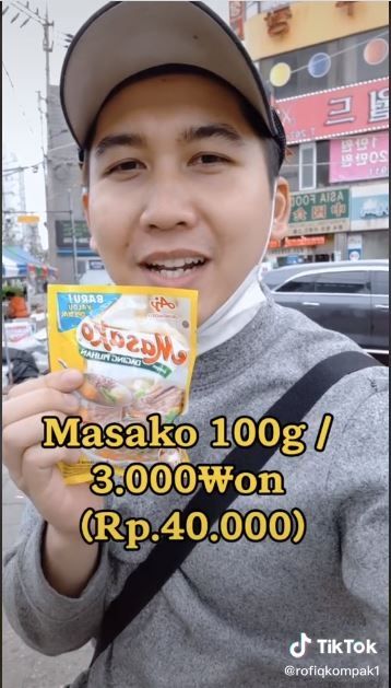 Harga Masako di Korea Selatan (TikTok @rofiqkompak1)