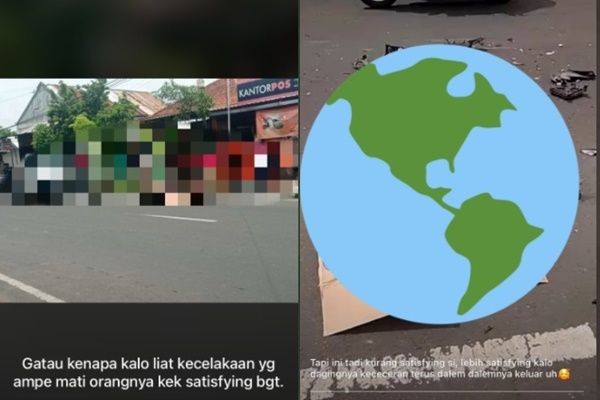 Viral Story 'Psikopat' Ngaku Puas Lihat Orang Kecelakaan. (Twitter/@txtdrstoryWA)