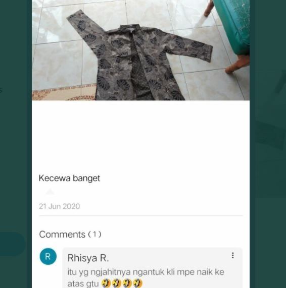 Kocak, Belanja Baju Online, Pembeli Ini Dapat Lengan Kemeja Dijahit ke Atas (twitter.com/txtdarionlshop)