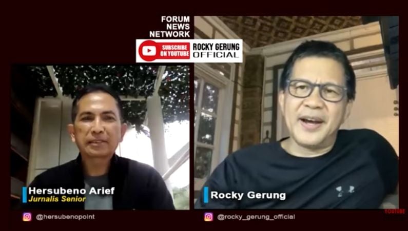 Rocky Gerung soal Munarman (YouTube).