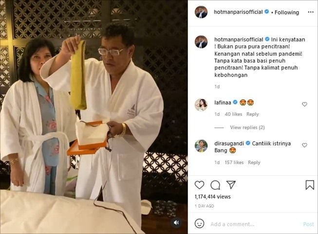 Hotman Paris pamer dapat akdo mewah dari istri dan anak. (Instagram/@hotmanparisofficial)