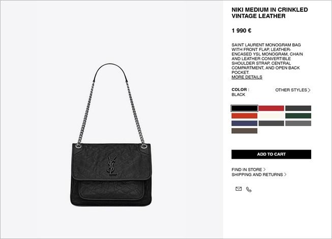 Harga tas branded yang dipakai Ussy Sulistiawaty saat ke pasar. (www.ysl.com)