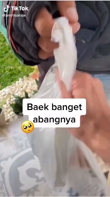 Driver ojol tak serakah saat ditraktir makanan (TikTok @amritsaraje)