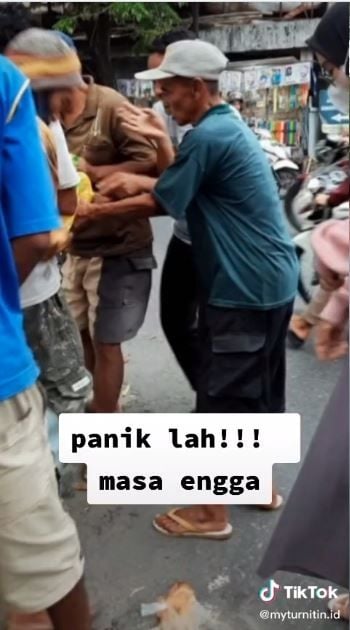 Berbagi makanan berujung panik (TikTok @myturnitin.id)