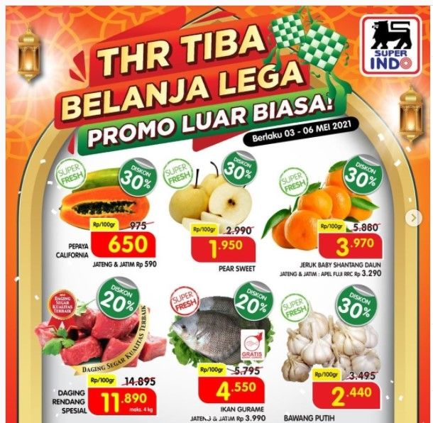 Promo belanja lebaran.(Dok: Instagram/infosuperindo)