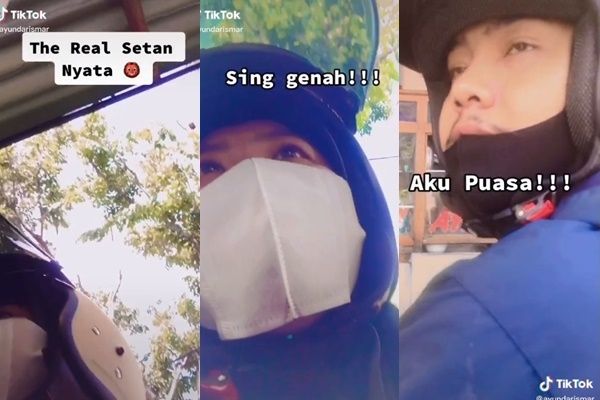 Viral Pacar Rasa Setan, Ajak Kekasih Batal Puasa Bersama. (TikTok/@ayundarismar )