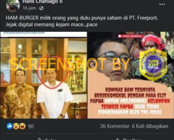 CEK FAKTA Komnas HAM boneka Keluarga Cendana dan lindungi teroris Papua (Turnbackhoax.id).