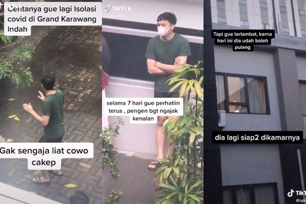 Viral Wanita Mata-Mata Pria Saat Isolasi Covid-19. (TikTok/@iqlima19 )