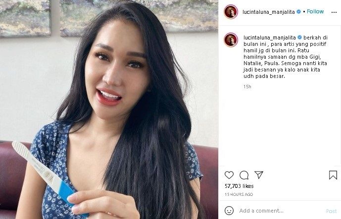 Postingan Lucinta Luna. (Instagram/@lucintaluna_manjalita)