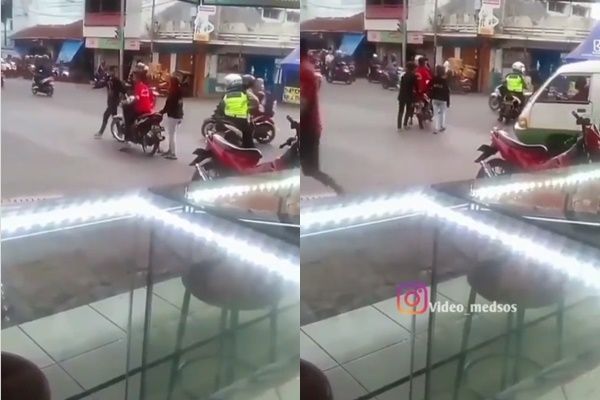 Cara Pemotor Ini Sukses Kabur Bikin Melongo. (Instagram/@video_medsos)