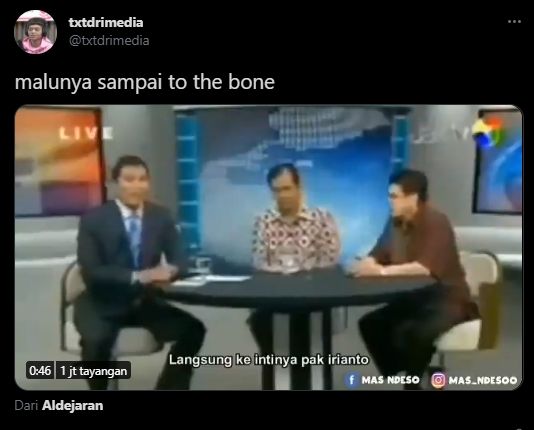Anggota DPR diroasting. (Twitter/txtdrimedia)
