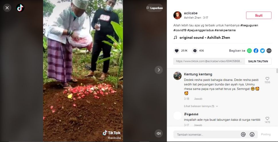 Kisah ibu hamil positif Covid-19 ditolak 3 rumah sakit, nyawa bayi tak tertolong (TikTok).