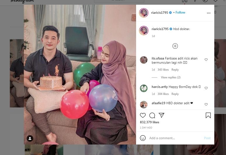Unggahan Ria Ricis [Instagram]