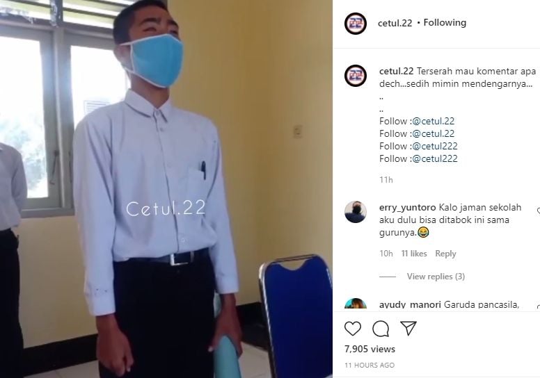 Pemuda nggak hafal lagu Garuda Pancasila (Instagram)